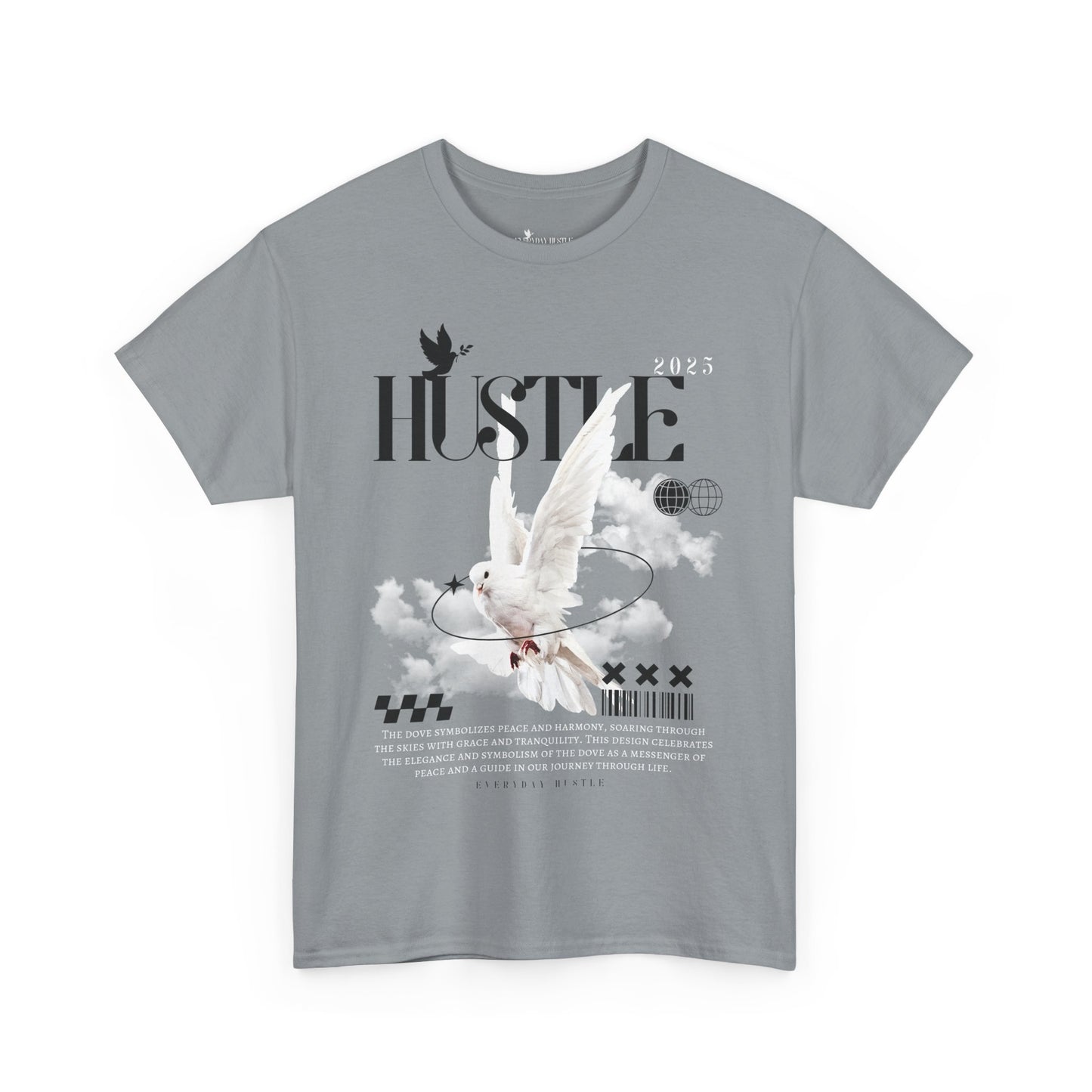 Hustle Unisex Heavy Cotton Tee | Motivation Shirt | Casual Wear | Gift for Entrepreneurs | Trendy Graphic Tee