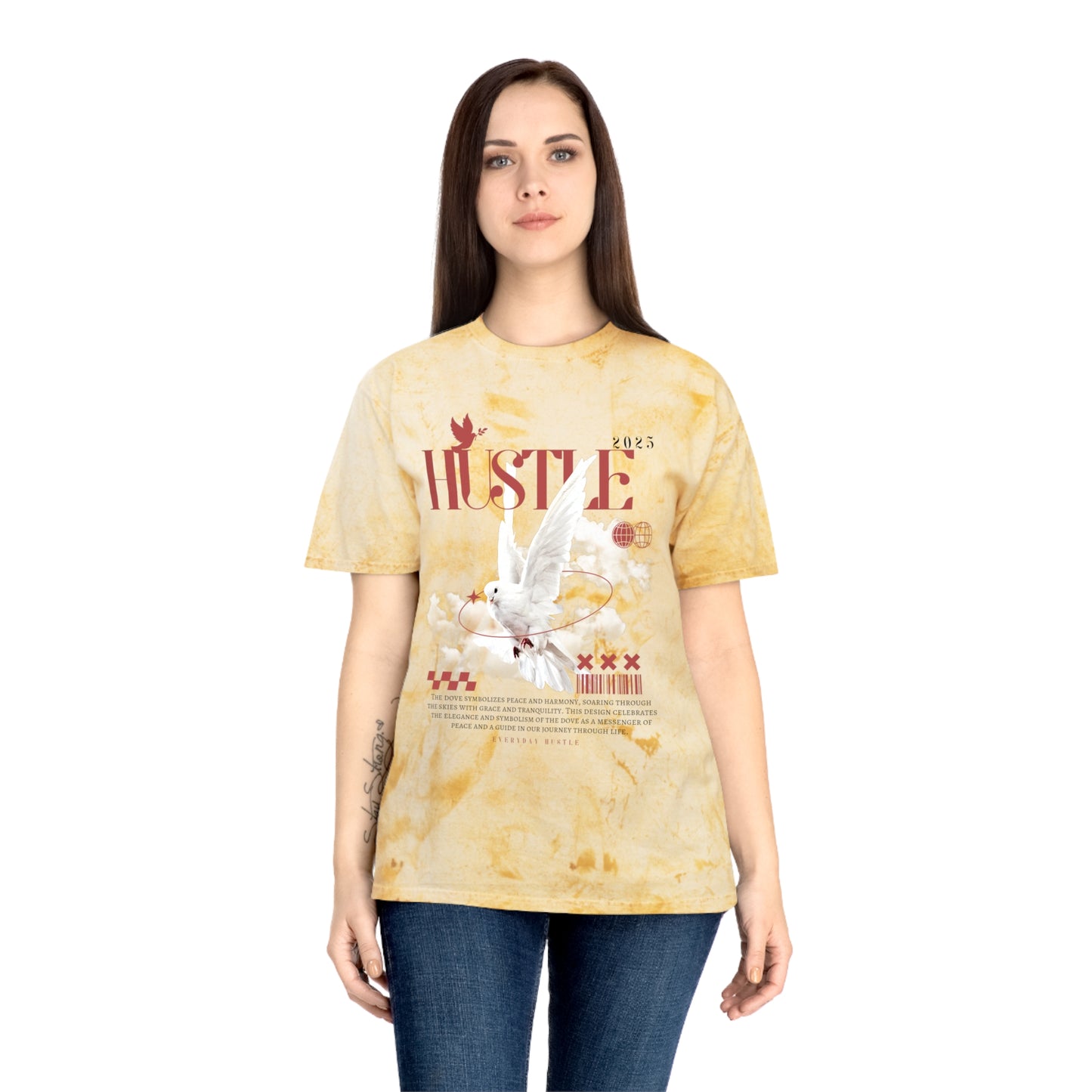 Hustle-Inspired Unisex Color Blast T-Shirt, Motivational Apparel, Trendy Streetwear, Casual Outfit, Unique Gift Idea