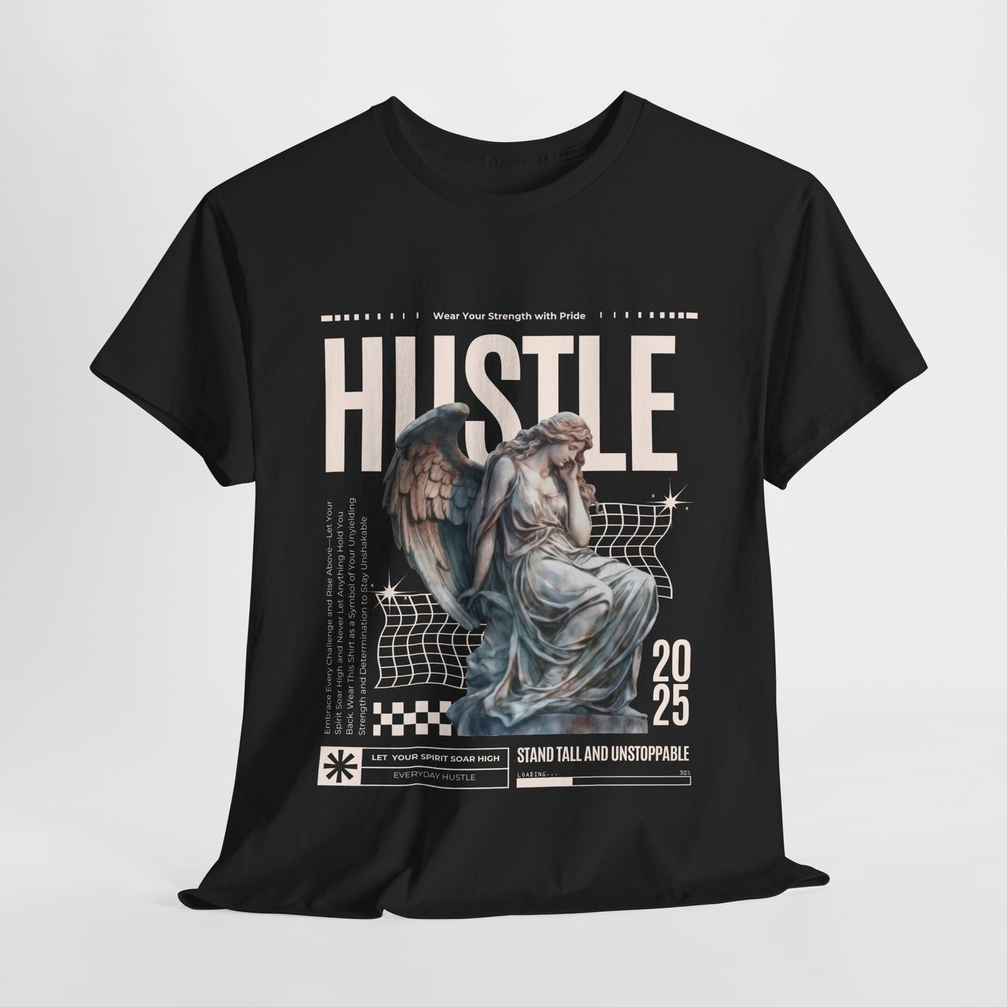 Hustle Graphic Tee, Motivational Tee, Unisex Cotton Shirt, Casual Wear, Streetwear Fashion, Gift for Entrepreneurs