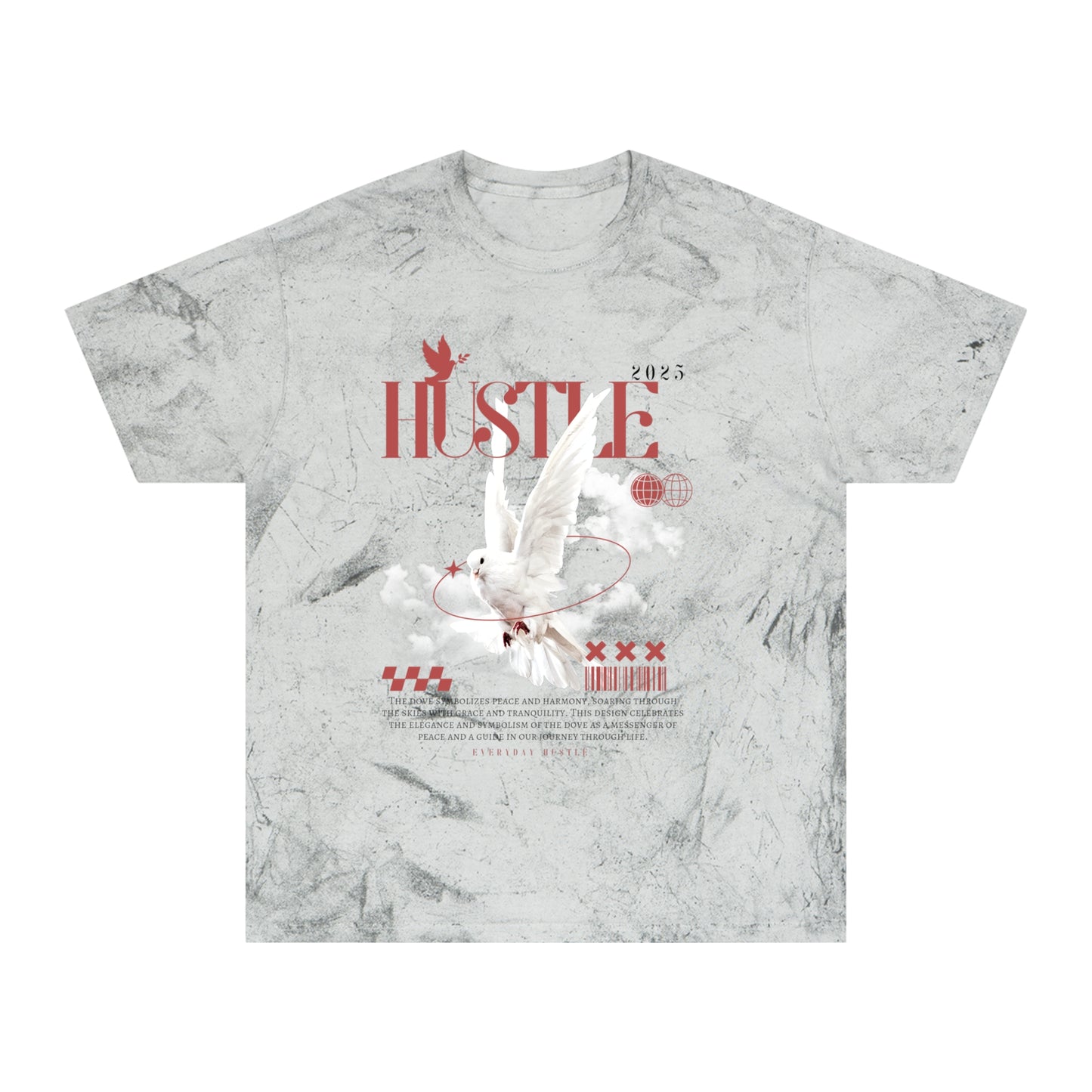 Hustle-Inspired Unisex Color Blast T-Shirt, Motivational Apparel, Trendy Streetwear, Casual Outfit, Unique Gift Idea