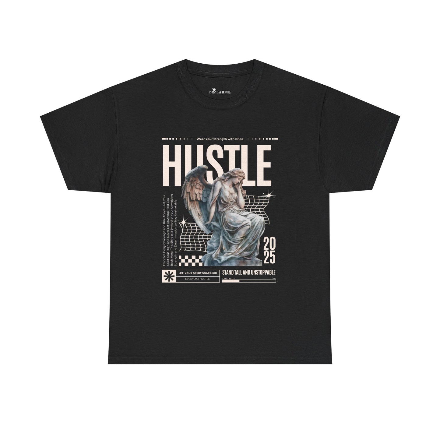 Hustle Graphic Tee, Motivational Tee, Unisex Cotton Shirt, Casual Wear, Streetwear Fashion, Gift for Entrepreneurs
