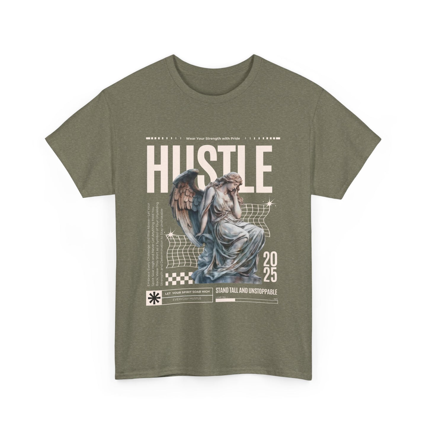 Hustle Graphic Tee, Motivational Tee, Unisex Cotton Shirt, Casual Wear, Streetwear Fashion, Gift for Entrepreneurs