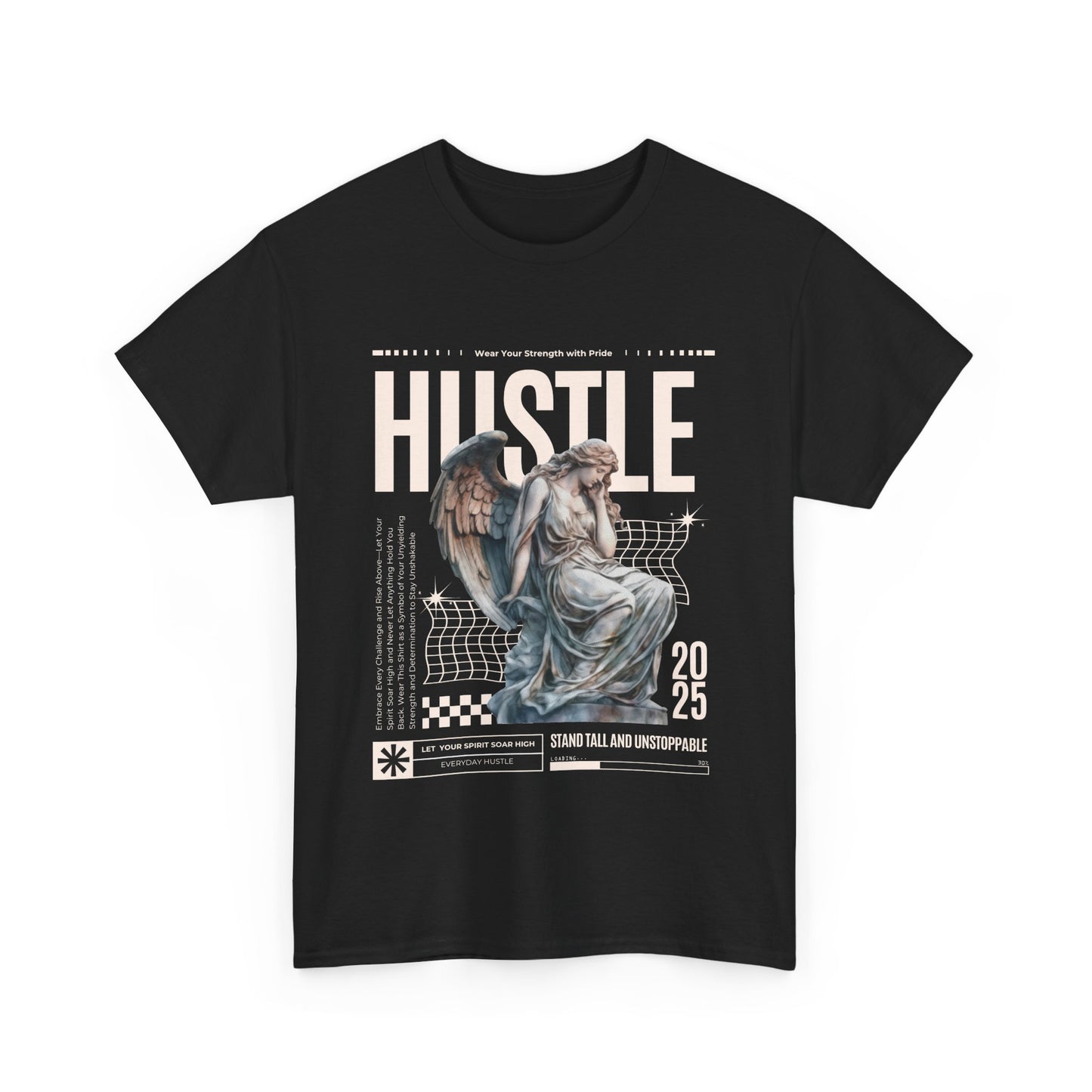 Hustle Graphic Tee, Motivational Tee, Unisex Cotton Shirt, Casual Wear, Streetwear Fashion, Gift for Entrepreneurs